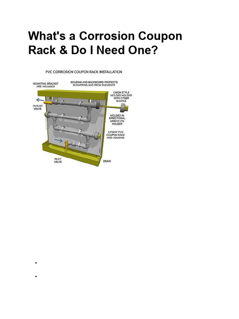 Corrosion Coupon Rack Explained | PDF