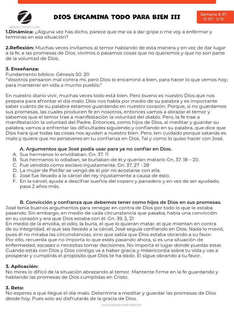 Fe y Promesas de Dios en Tiempos Difíciles | PDF | Dios | Creencia ...