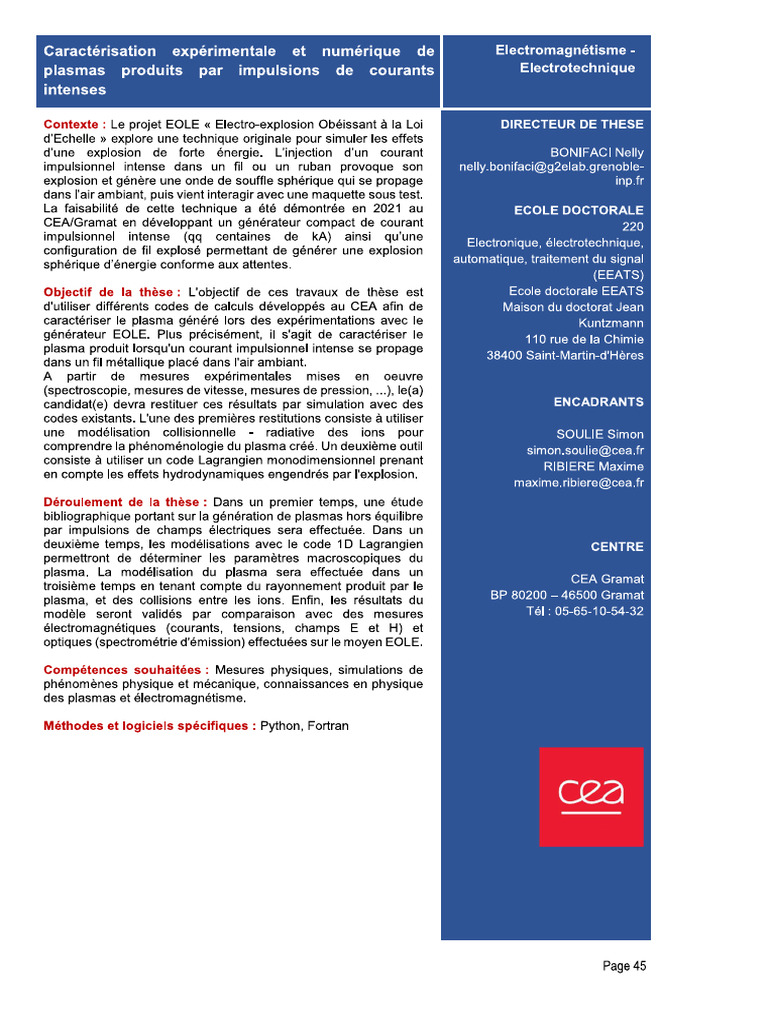 Mde - Caractérisation Expériementale Plasmas | PDF