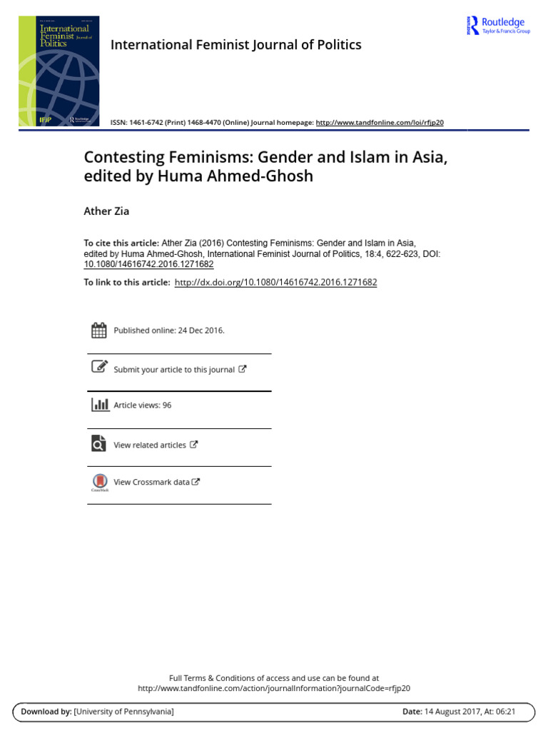 Contesting Feminisms Gender and Islam in | PDF | Feminism | Gender Studies