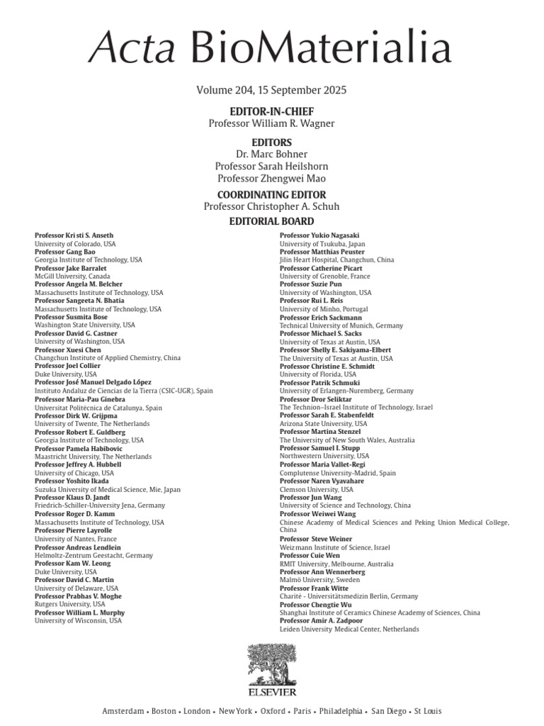 Global Leaders in Biomaterials Research | PDF