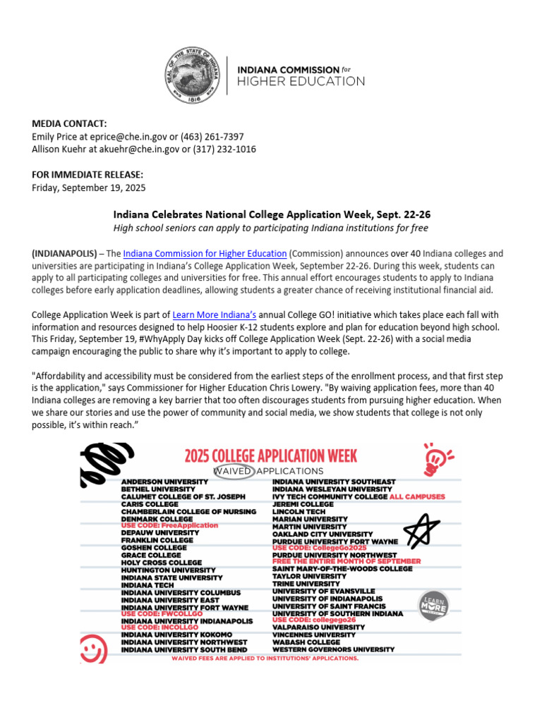 RELEASE College Application Week | PDF
