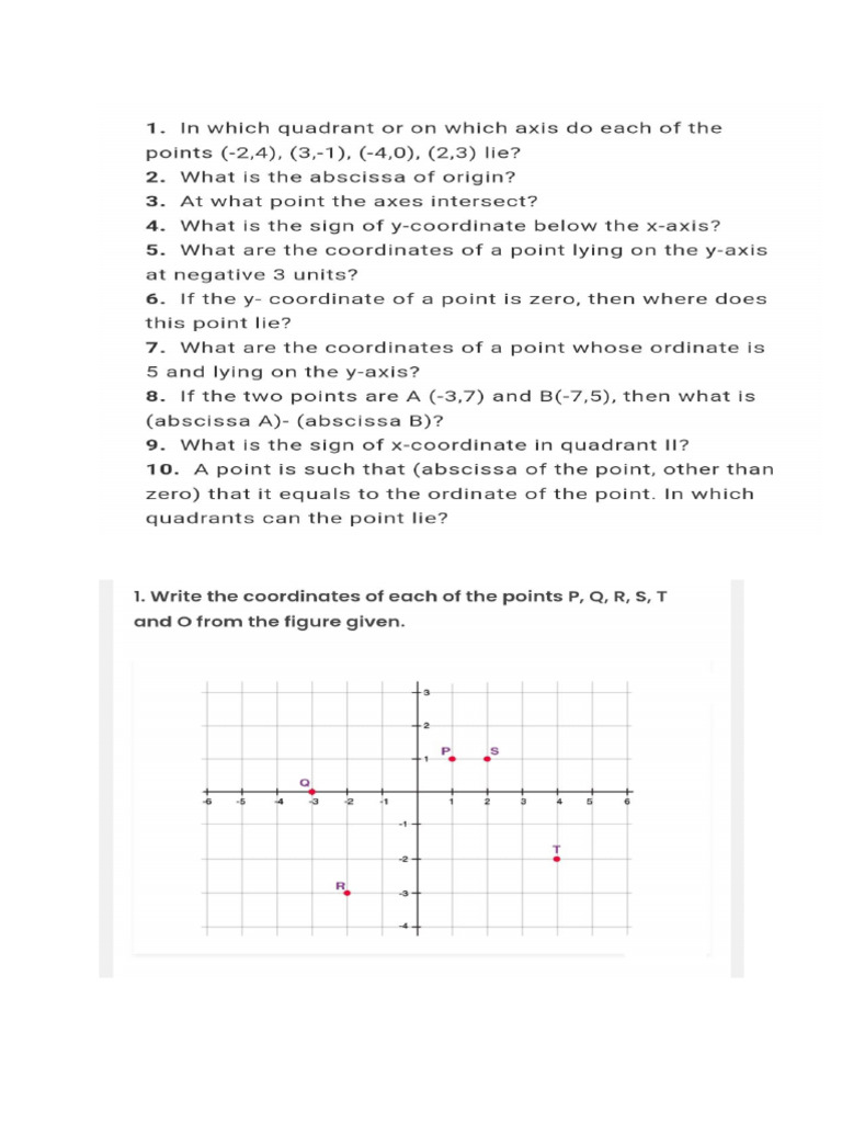 Cartesian Plane and Statistical Analysis | PDF | Cartesian Coordinate ...