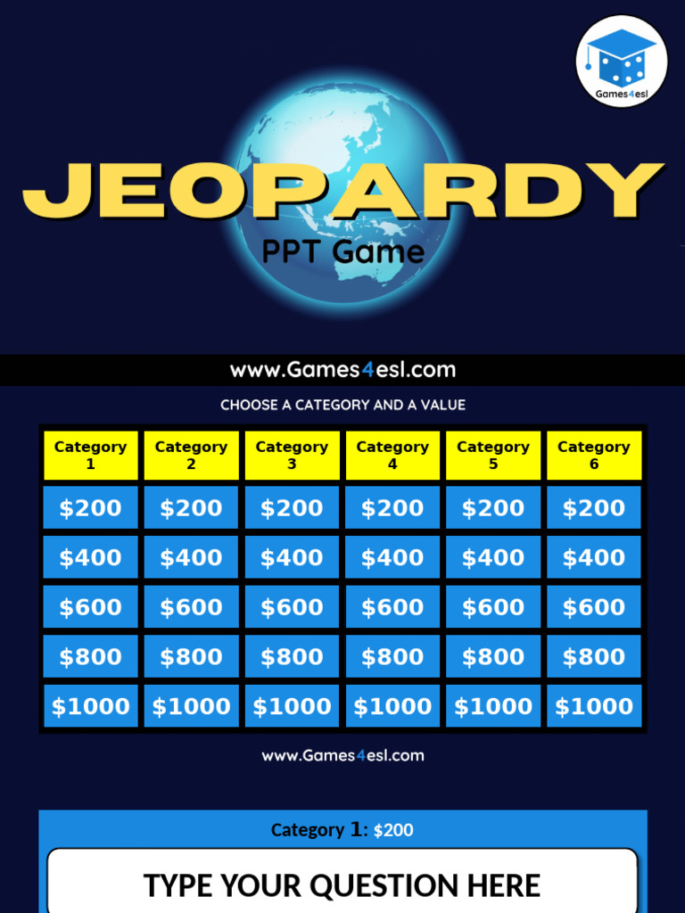 Jeopardy Game Question Categories | PDF