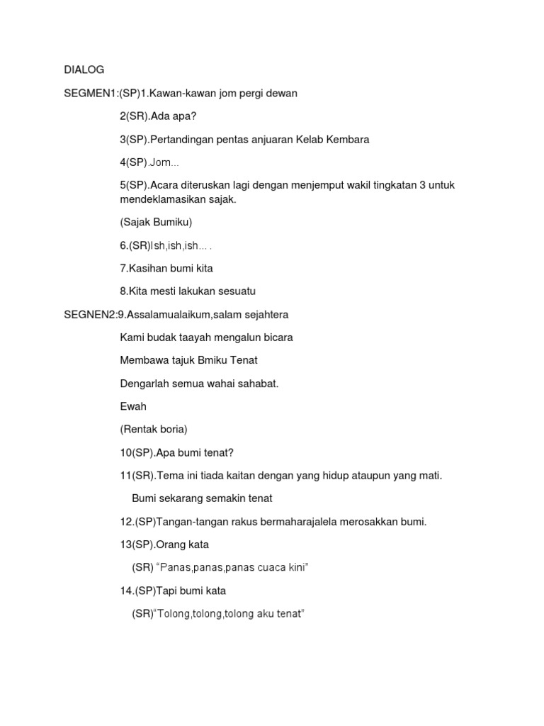 BICARA BERIRAMa (Skrip)  PDF