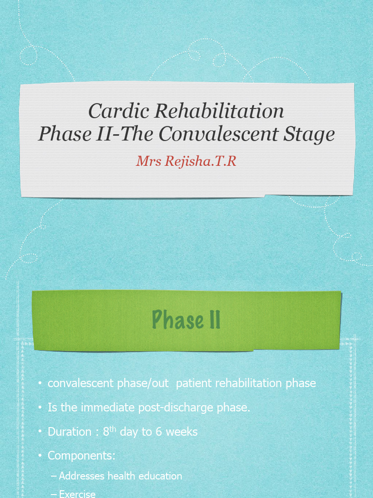 Cardiac Rehabilitation Phase II & III Guide | PDF | Strength Training ...