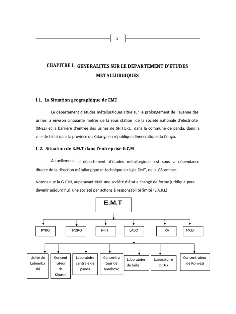 Département d'Études Métallurgiques EMT | PDF | Sciences physiques | Chimie