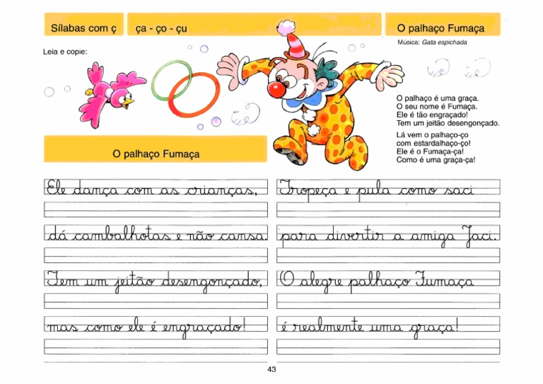 VTC 43 Silabas Com C Cedilha 1 | PDF