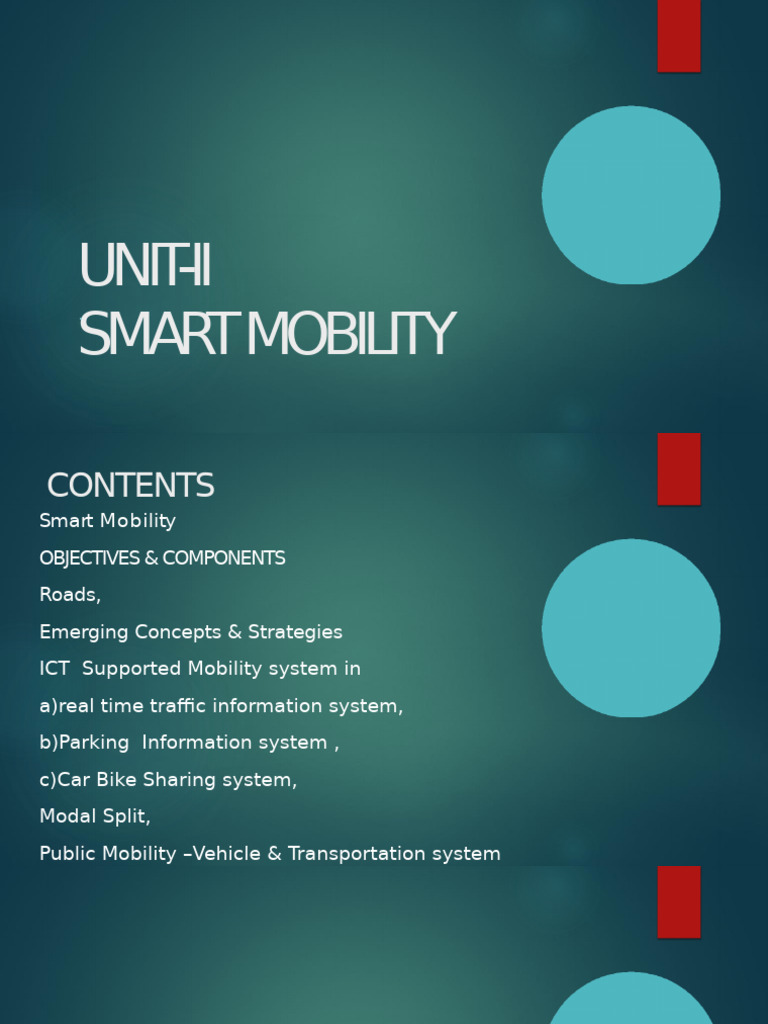 Smart Mobility Concepts and Strategies | PDF | Transport | Road