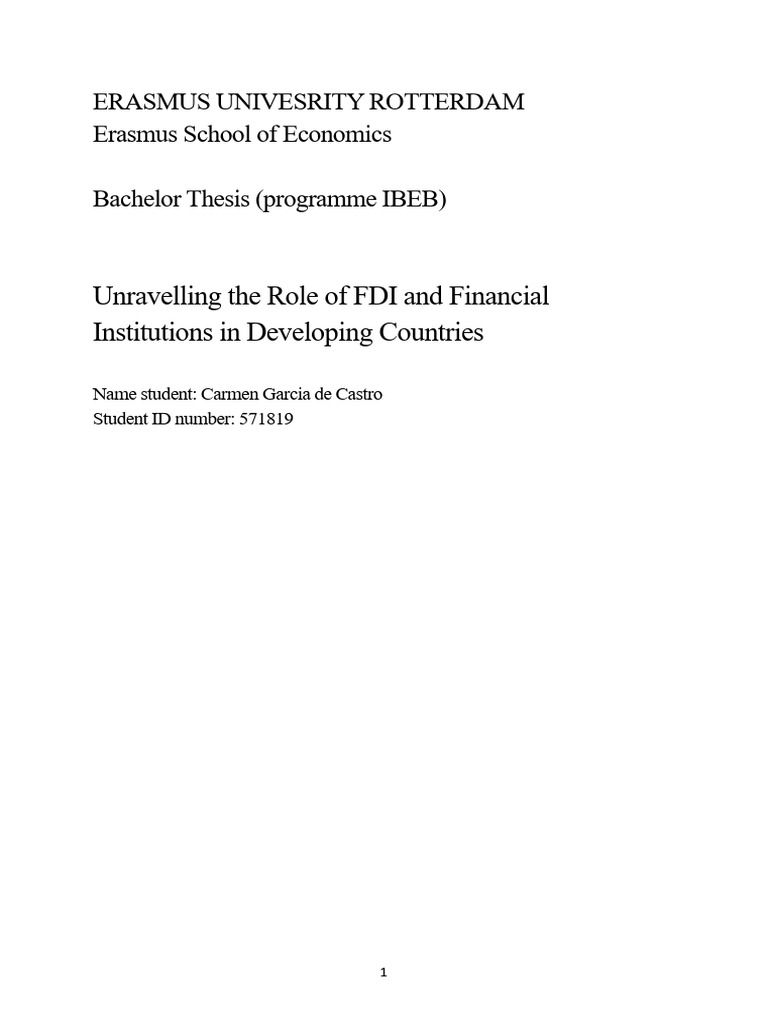 FDI's Impact on Developing Economies | PDF | Fixed Effects Model ...