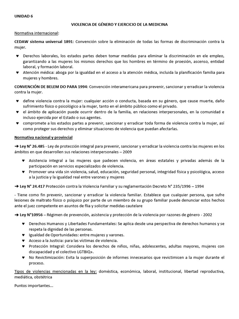 Violencia de Género y Medicina: Normativas | PDF | La violencia contra ...