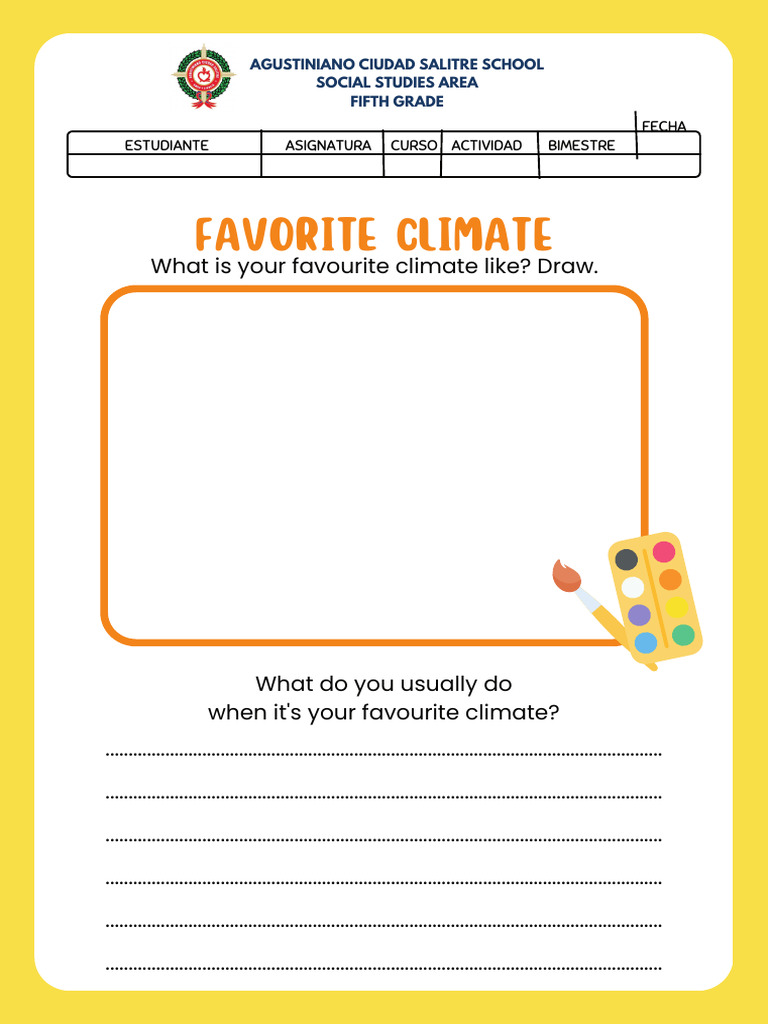 Favorite Weather Drawing Activity | PDF