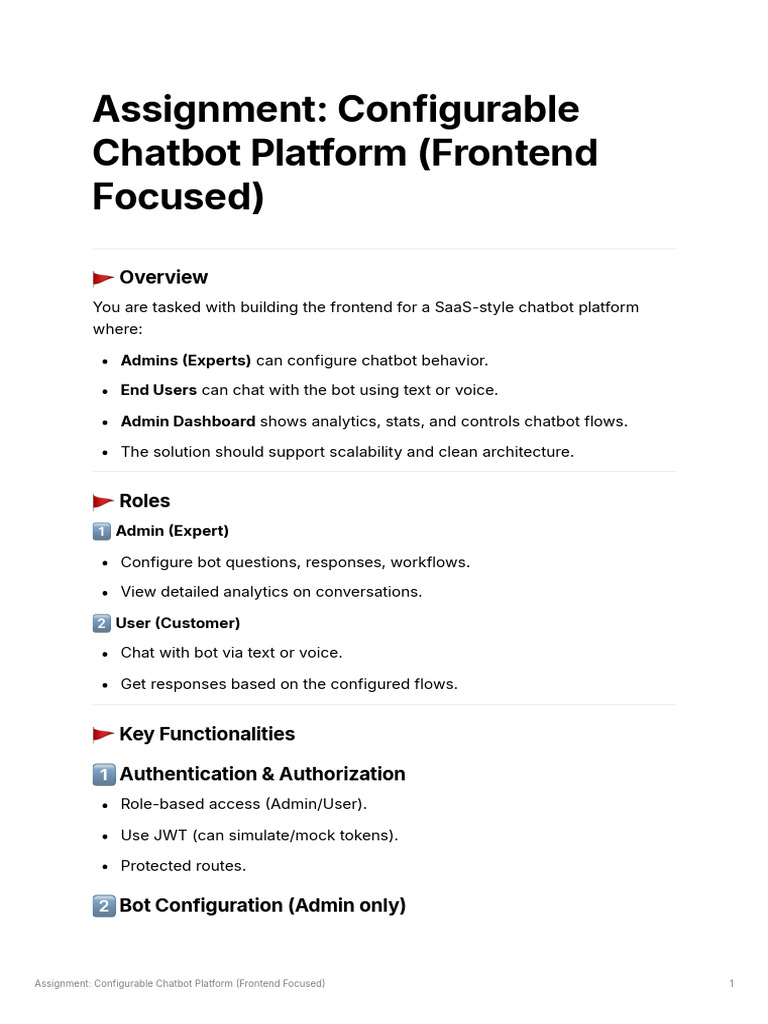 Frontend Chatbot Platform Development | PDF | Computing | Software