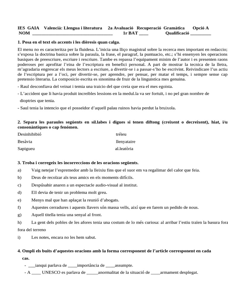 Av Inicial 1r Bat | PDF