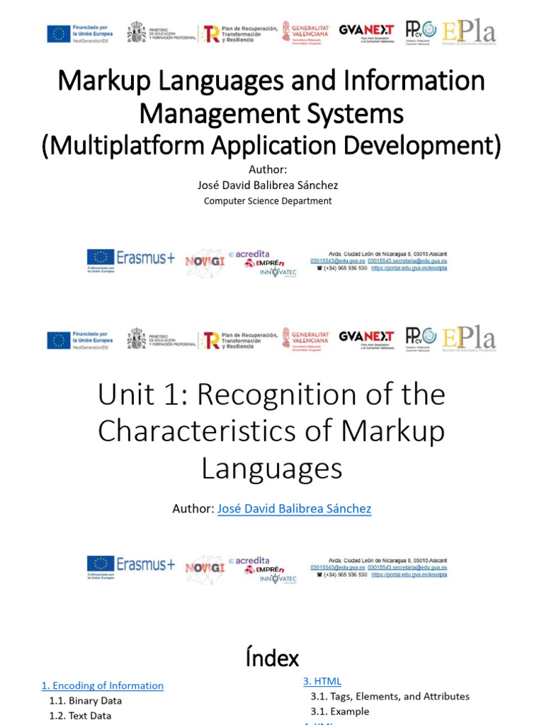 Overview of Markup Languages | PDF | Xml | Markup Language
