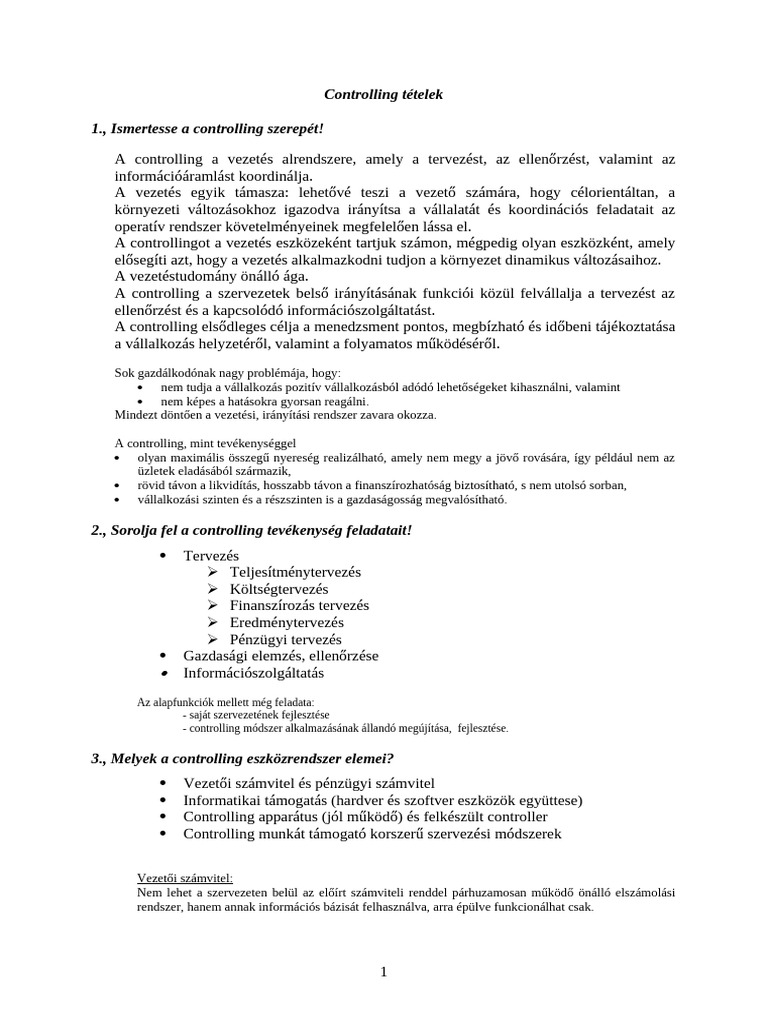 Controlling | PDF