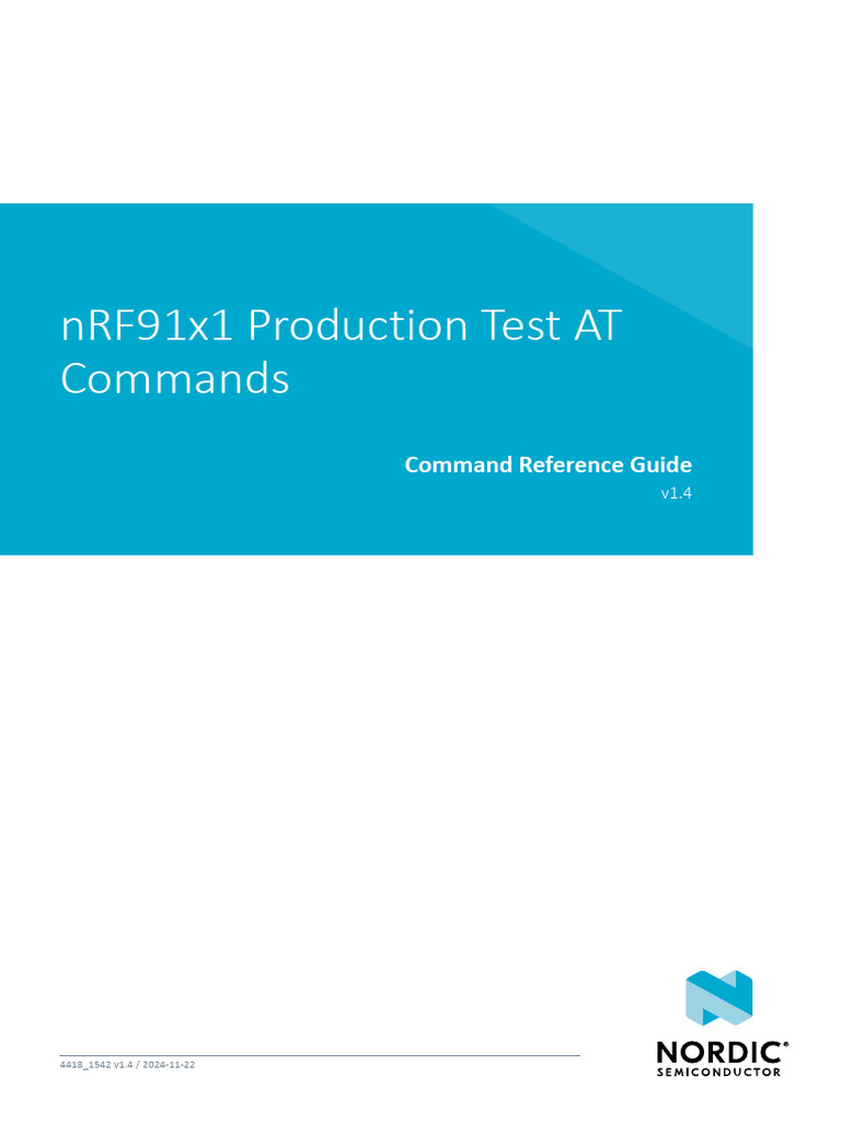 nRF91x1 AT Command Reference Guide | PDF | Telecommunications ...