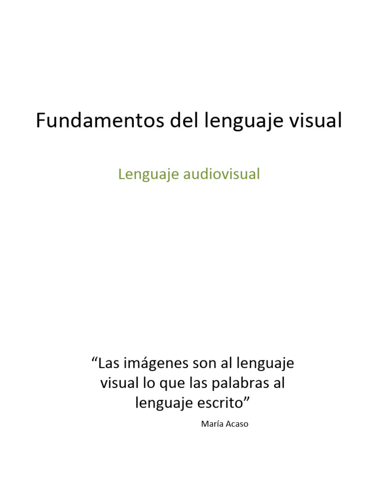Fundamentos del Lenguaje Visual | PDF | Comunicación | Imagen