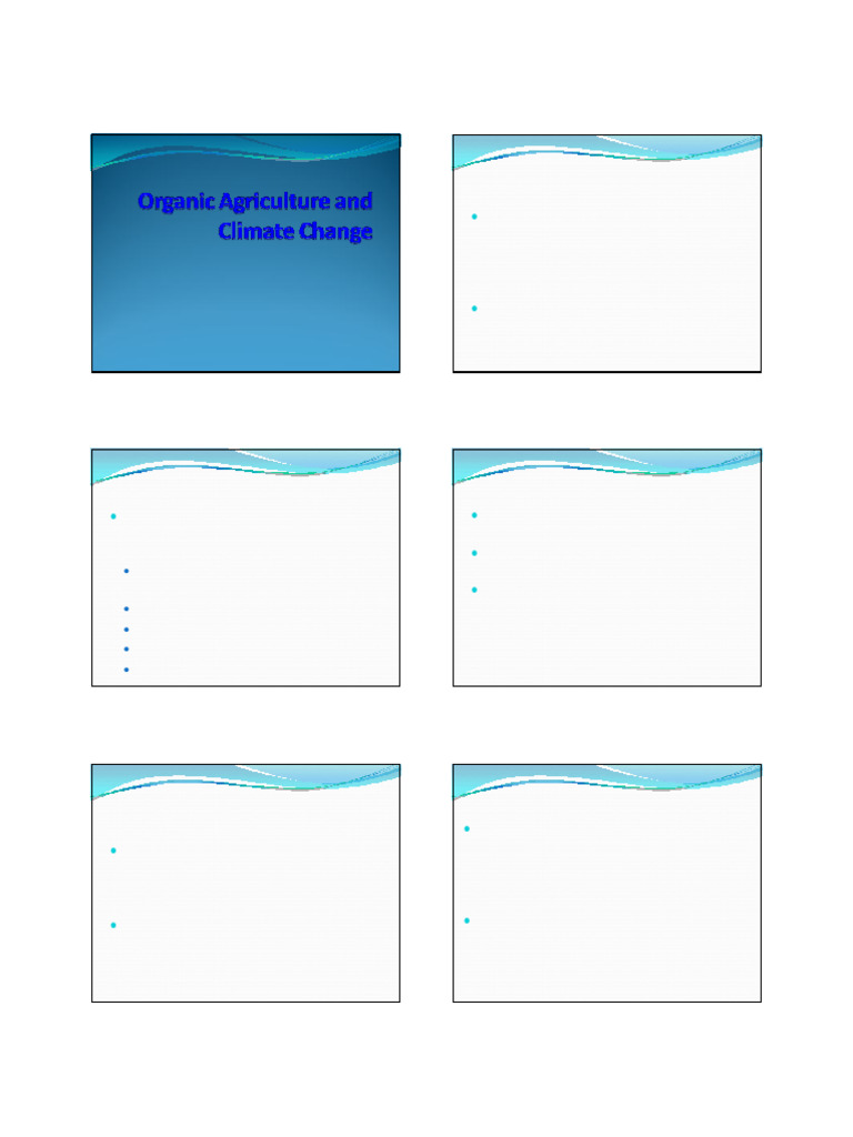 Climate Change and Organic Agriculture | PDF | Climate Change | Agriculture