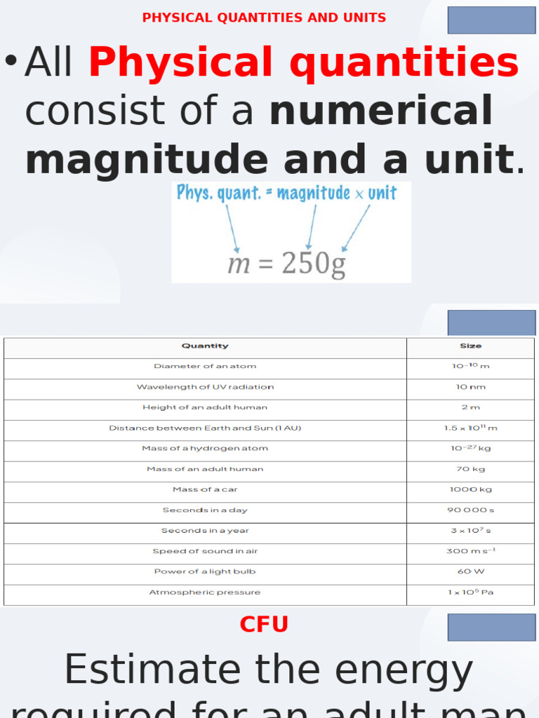 Understanding Physical Quantities and Units | PDF | Euclidean Vector ...