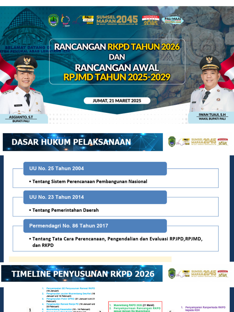 Penyusunan RKPD 2026: Dasar Hukum dan Timeline | PDF