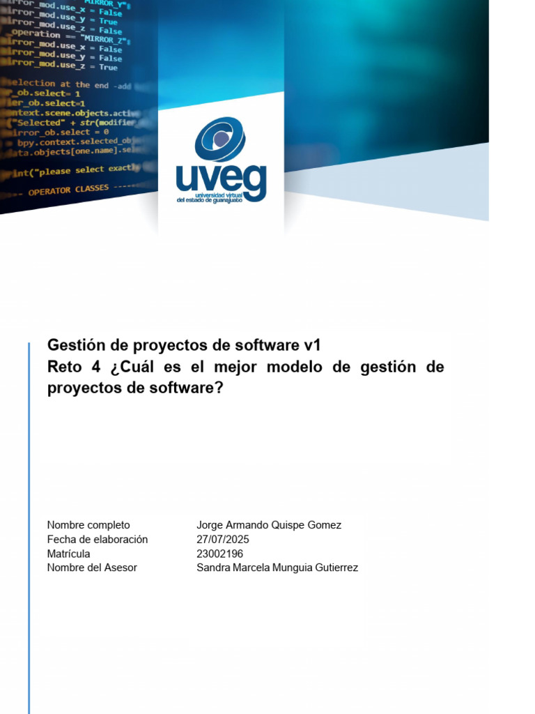Modelos de Gestión de Proyectos de Software | PDF | Software ...