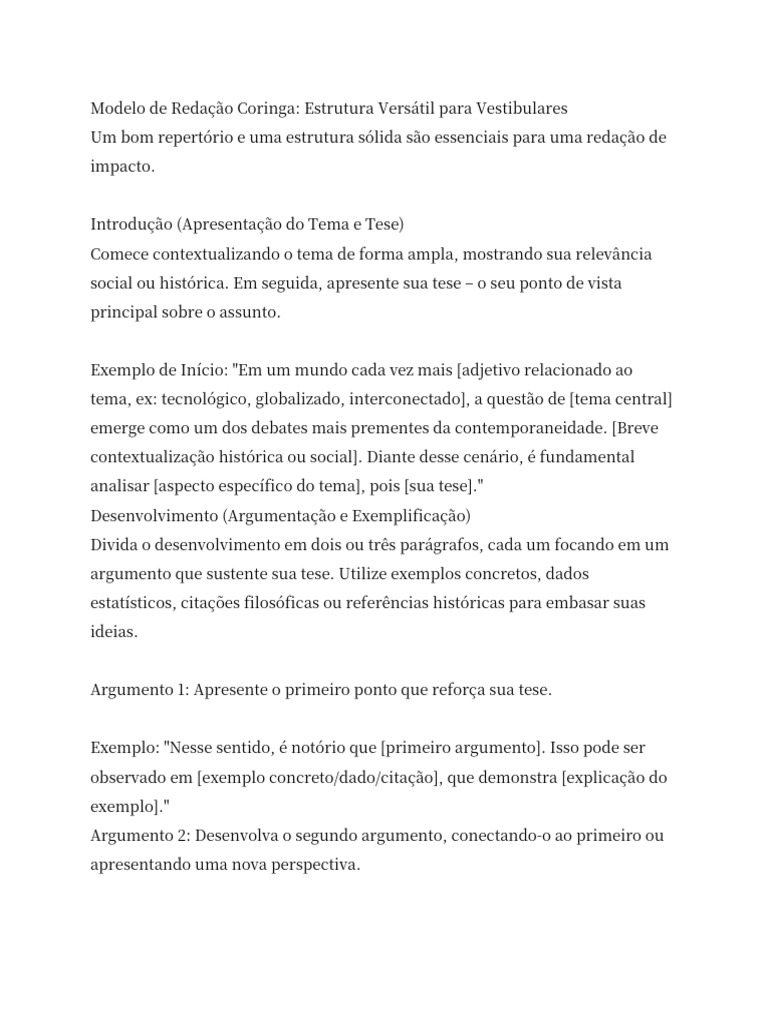 Repertorio Coringa Redação | PDF