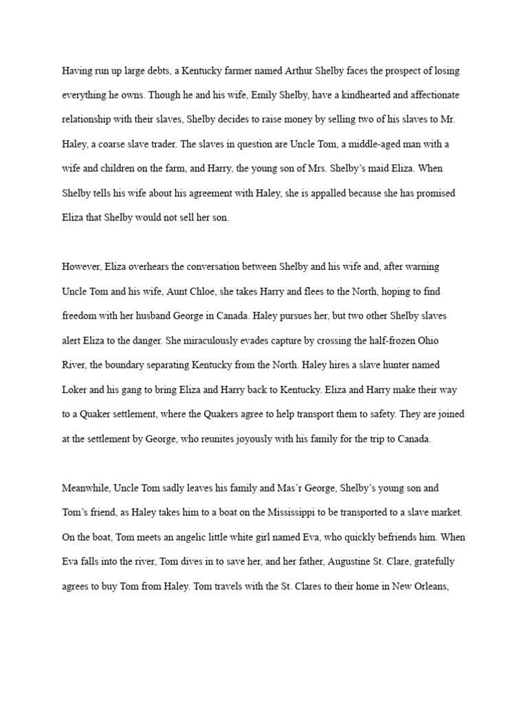 Uncle Tom's Cabin: A Story of Slavery | PDF | Uncle Tom's Cabin | Slavery