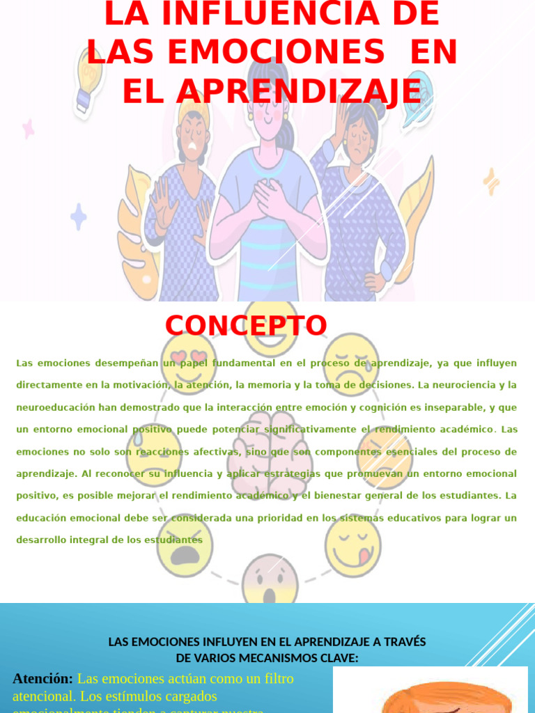 Emociones y su Impacto en el Aprendizaje | PDF | Las emociones | Memoria