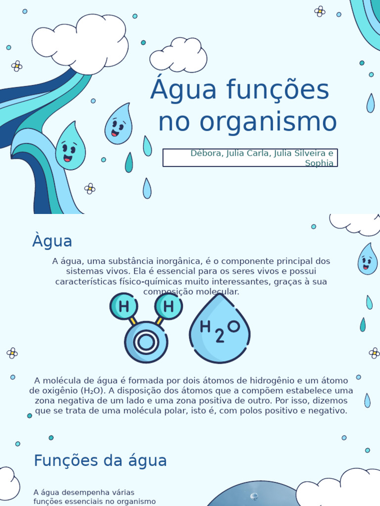 Funções e Importância da Água no Corpo | PDF