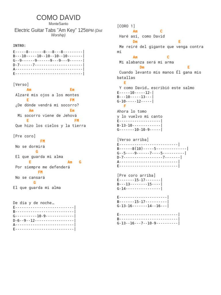 Letra y acordes de 
