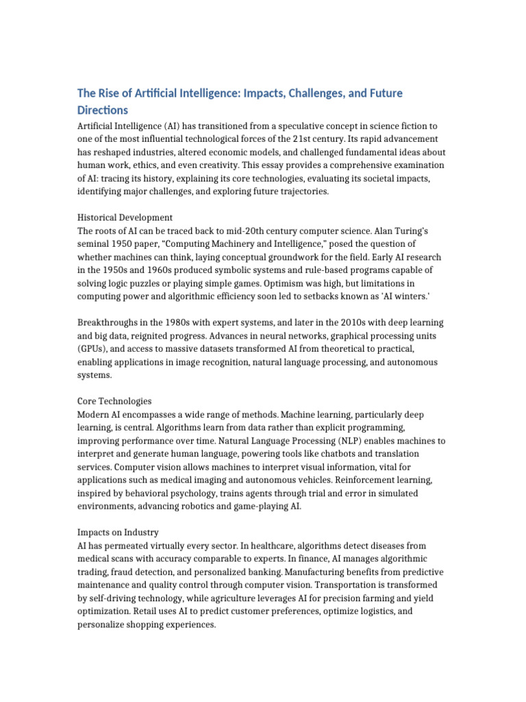 Understanding Artificial Intelligence Today | PDF | Artificial ...