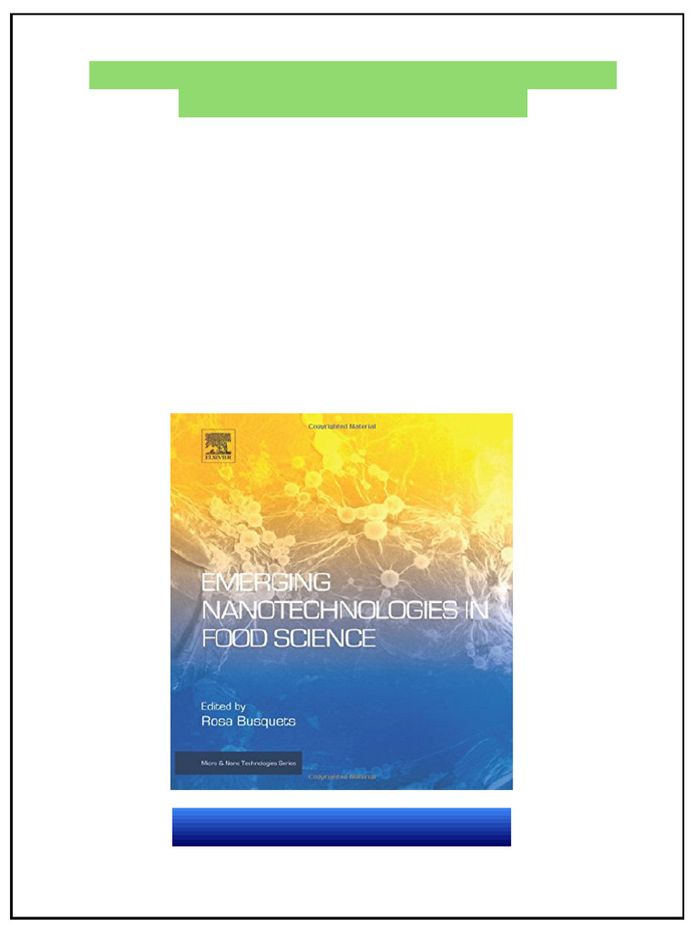 Emerging Nanotechnologies in Food Science 1st Edition Busquets Digital ...