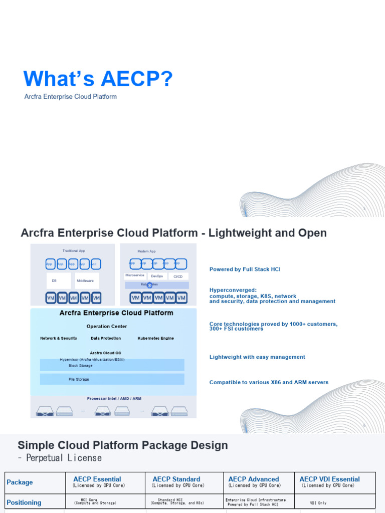 Arcfra Enterprise Cloud Platform Overview | PDF | Cloud Computing ...