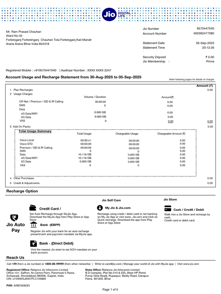 Statement 1757083347128 | PDF | Service Industries | Telecommunications