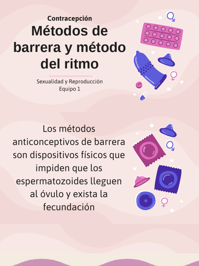 Métodos Anticonceptivos: Barrera y Ritmo | PDF | Control de la ...