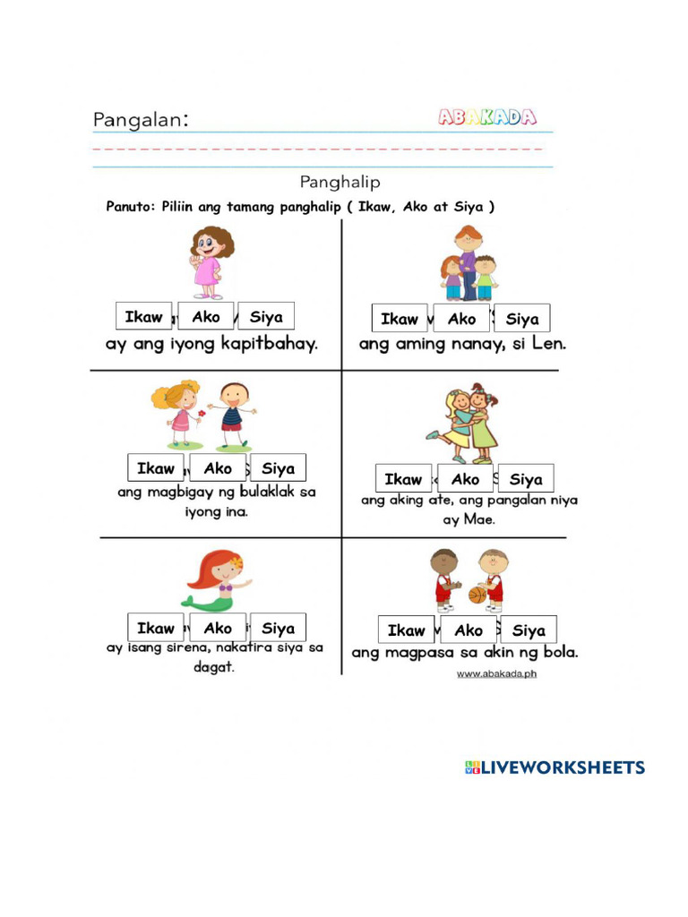 Panghalip Panao Ako Ikaw Siya 2 | PDF