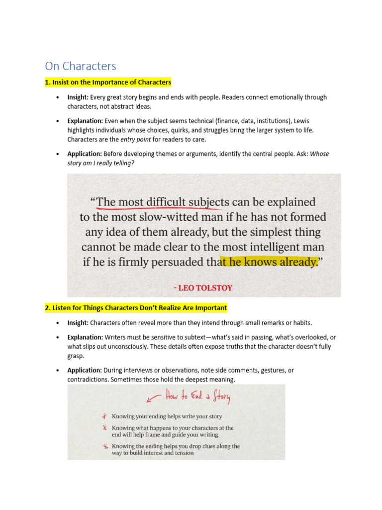 Essential Character Insights for Storytelling | PDF | Narrative ...
