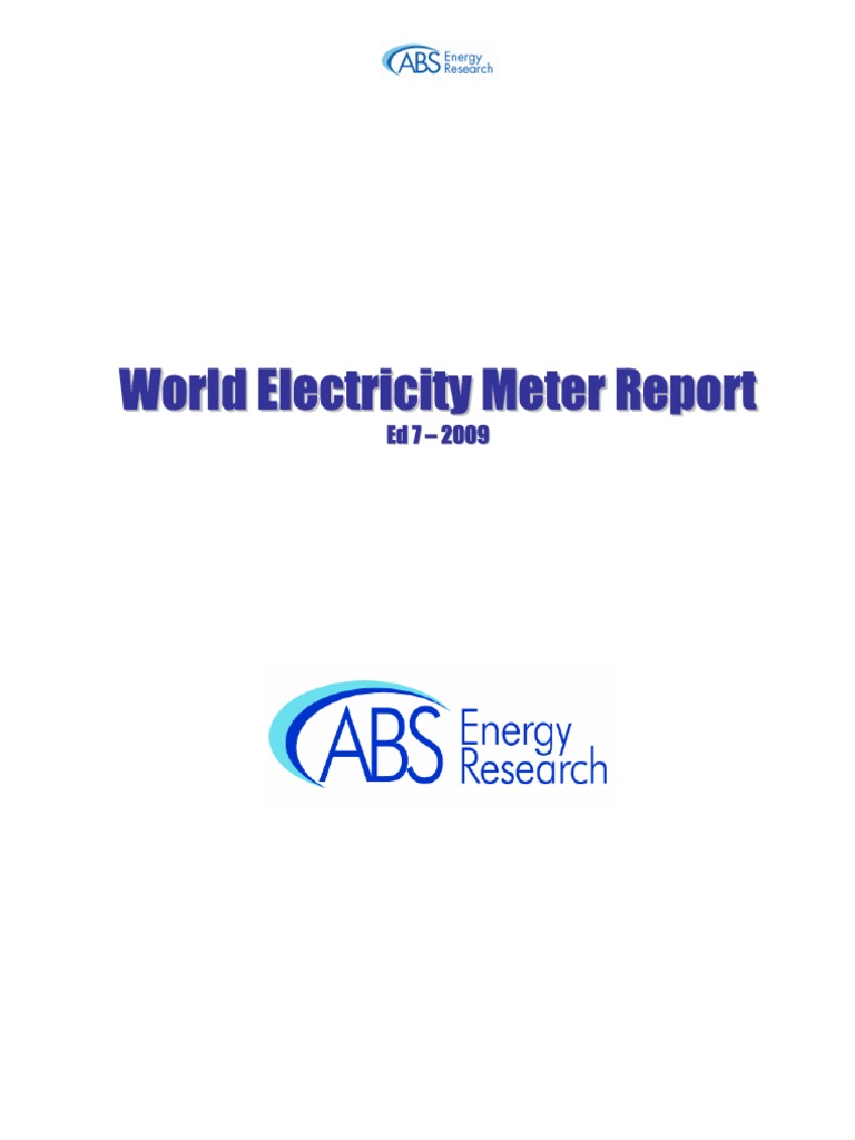 World Electricity Meter Report 2009 | PDF | Business