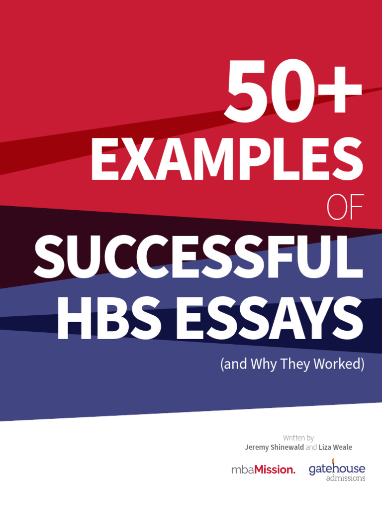 Successful HBS Essay Examples Guide | PDF | Master Of Business ...