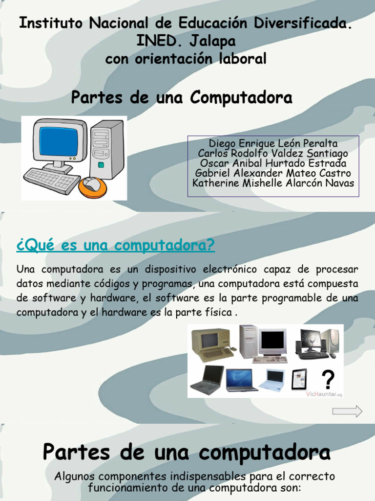 Partes Esenciales de una Computadora | PDF | USB | Hardware de la ...