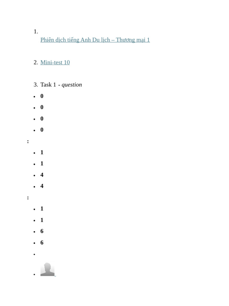 Mini Test 10, Phiên | PDF