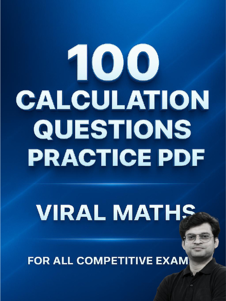 100 Math Calculation Practice Questions | PDF