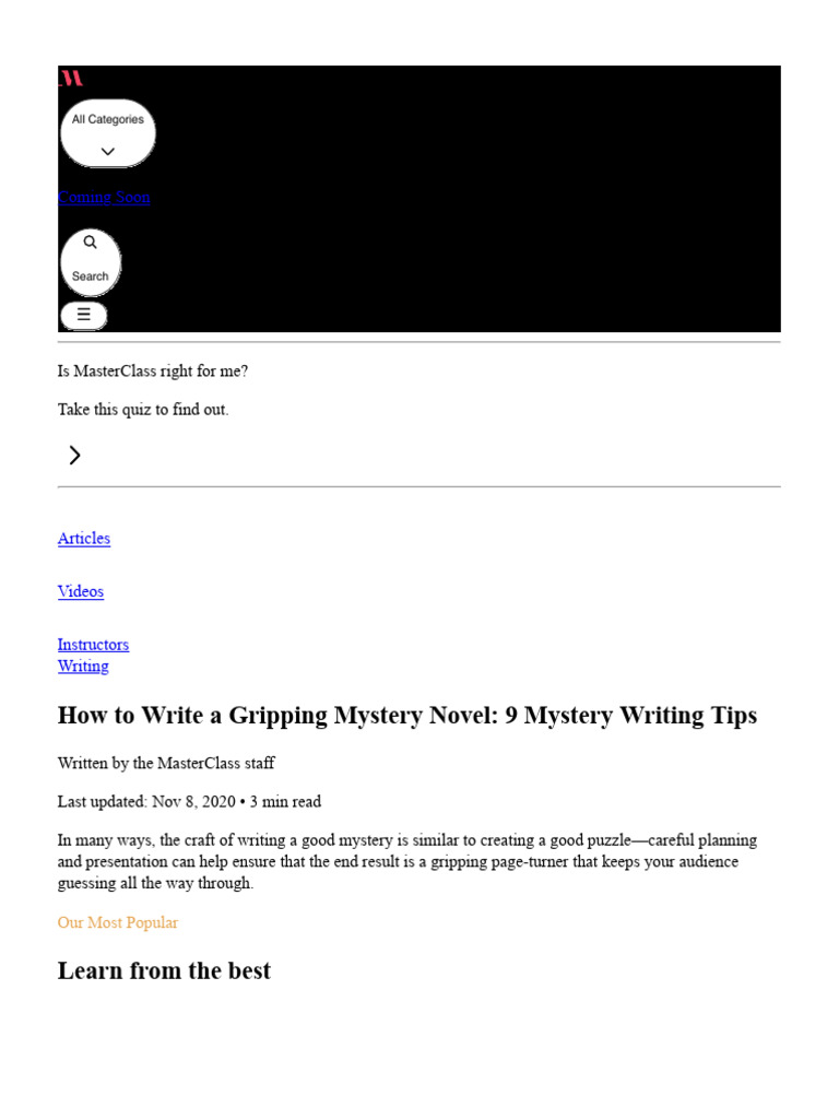 How To Write A Gripping Mystery Novel - 9 Mystery Writing Tips - 2021 ...