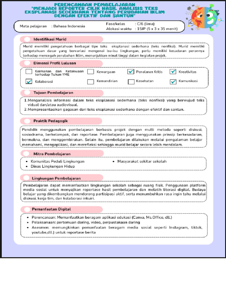 Analisis RPP | PDF