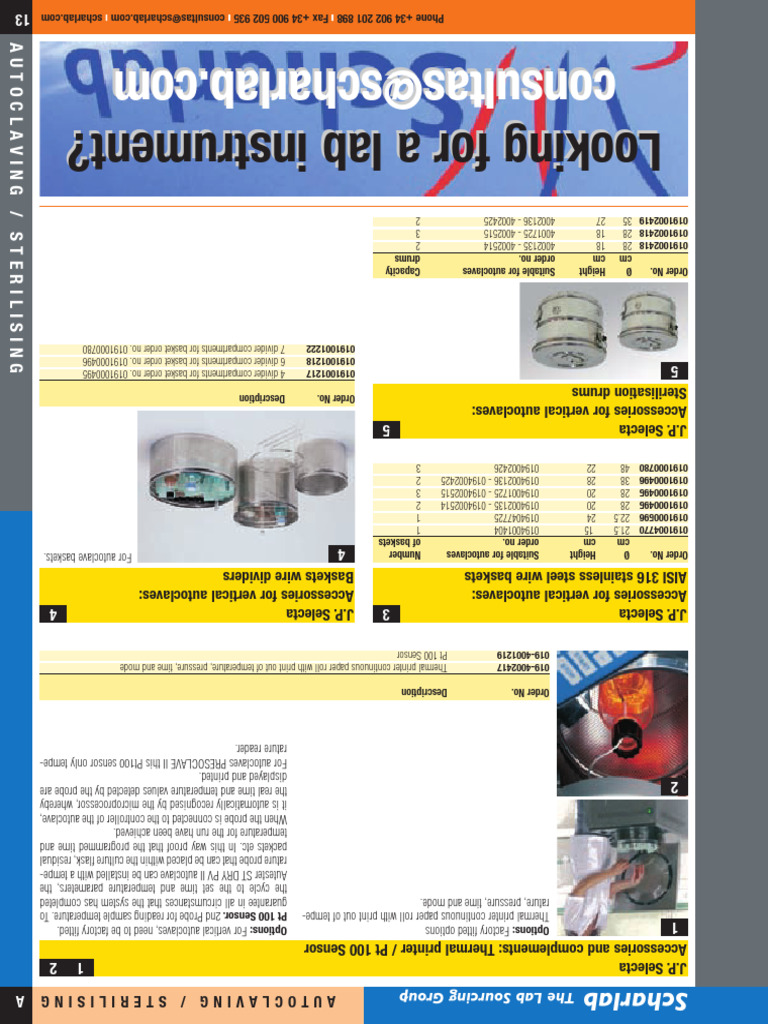 Autoclave Accessories and Options Guide | PDF