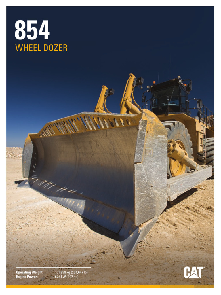 Cat 854K Wheel Dozer Overview | PDF | Horsepower | Biodiesel