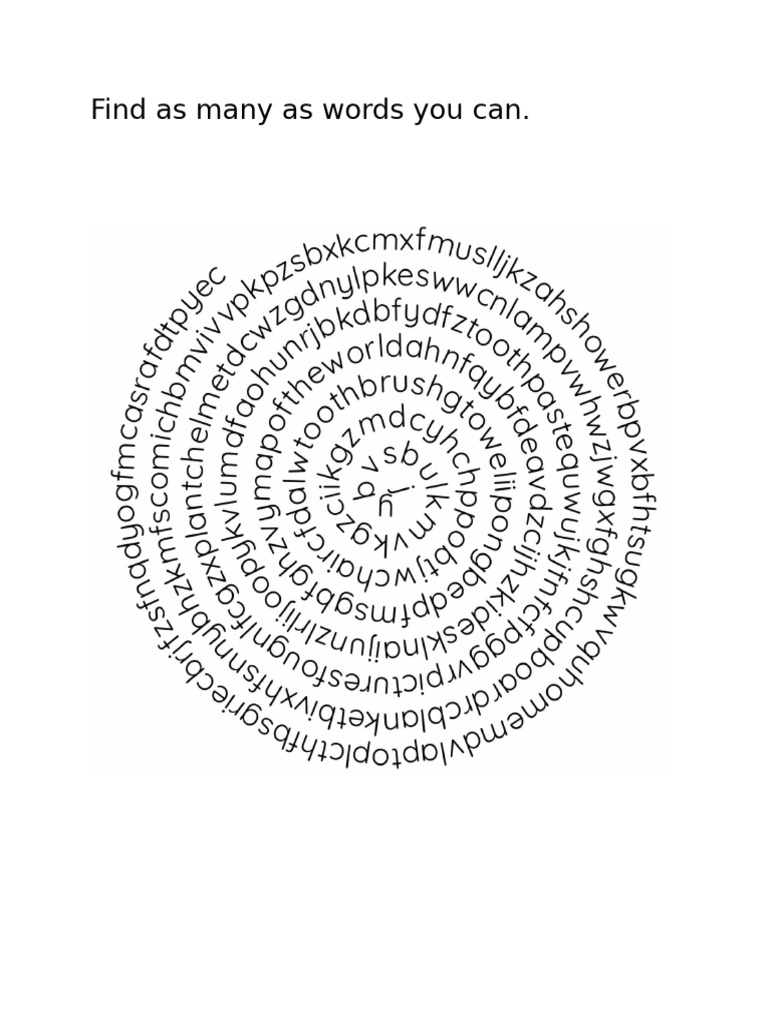 Find As Many As Words You Can | PDF
