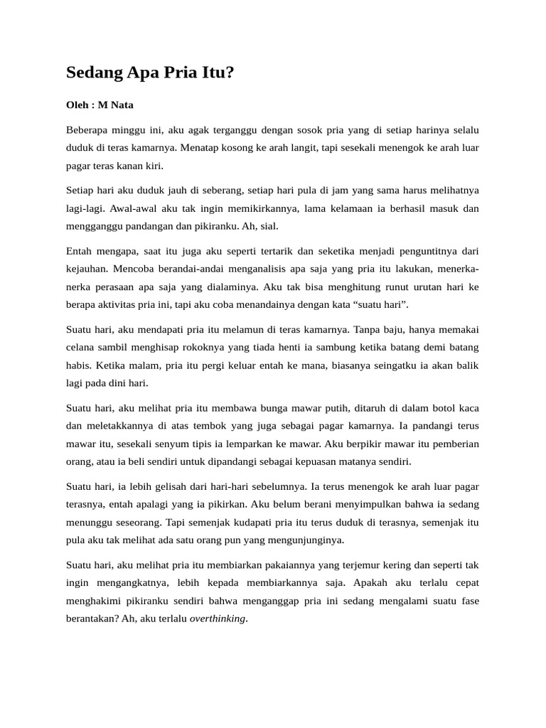 Sedang Apa Pria | PDF