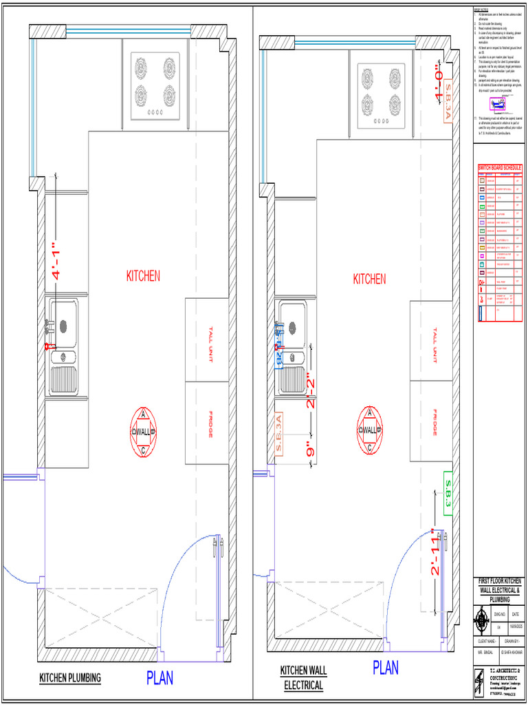 Kitchen Fridge Tall Unit Plan Layout | PDF | Chess Theory | Chess